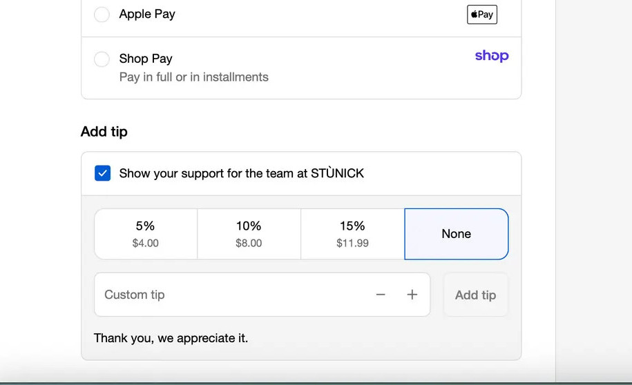 end tipping